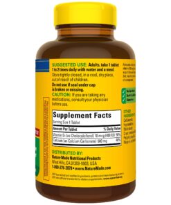 Nature Made Calcium 600 mg with Vitamin D3, Dietary Supplement for Bone Support, 220 Tablets Unflavored 220 Count (Pack of 1) 29 71iZGQtpTQL
