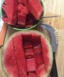 Kizo Stainless Steel Watermelon Slicer/Corer and Serving Tongs with Long Grip Handle and Set of 4 Fruit Forks 14 71iZLsmjYL