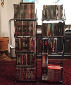 Atlantic Mitsu 5-Tier Portable Media Storage Rack – Protects & Organizes Prized Music, Movie & Video Games Collections, PN 64835195 in Smoke Media Rack 48 71ic8Ndq8rL 1