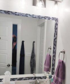 RoomMates StickTILES Traditional Marble Peel and Stick Backsplash Tiles - 4 Per Pack, Blue and White - TIL3229FLT 39 71icg0TpN2L