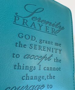 Christian Art Gifts Women's Fashion Bible Cover Serenity Prayer, Aqua/Black Faux Leather, Large 38 71icr05TrEL