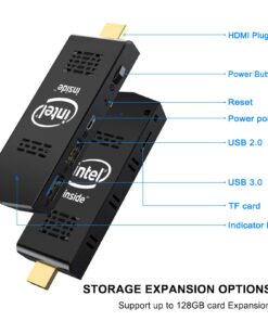AKLWY Intel Compute Stick Mini PC Stick 8GB RAM 128GB ROM with Intel Atom Z8350 & Windows 10 Pro Support Auto-On After Power Failure,Support 4K HD,Dual Band WiFi 2.4G/5G, BT 4.2 8GB +128GB 10 71id7HRKIYL