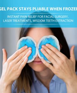 LotFancy Ice Pack for Injuries Reusable, 8 Small Gel Heating Cooling Pads with Cloth Backing, Hot Cold Therapy for Eyes After Surgery, Face, Breastfeeding, Wisdom Teeth, Jaw, Headache, Sinus Relief 16 71idApUgMIL