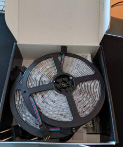 DAYBETTER Led Strip Lights Waterproof, 32.8ft(2 Rolls of 16.4ft) LED Tape Lights Color Changing 300 LEDs Light Strips Kit with 44 Keys Ir Remote Controller and 12v Power Supply for Indoor Outdoor Use 68 71idU9H6NVL