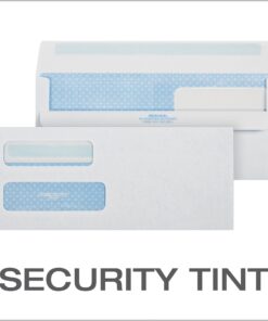 Quality Park #10 Double-Window Self-Seal Security Envelopes, For Business Statements, Invoices, 4-1/8" x 9-1/2", White, 24-lb, 500 Per Box (QUA24559) (24559) 12 71idx9T7nKL