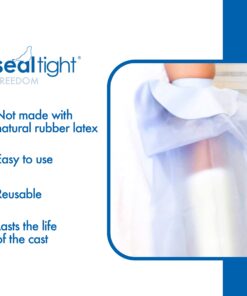 Brownmed - Seal-Tight Freedom Cast & Bandage Protector - Shower Cast Cover for Legs - Waterproof Shower Protector - Leg Cast Bag for Shower & Swimming - Adult Leg 39 71ie8UhePSL