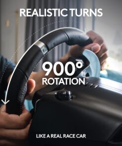 Logitech G920 Driving Force Racing Wheel and Floor Pedals, Real Force Feedback, Stainless Steel Paddle Shifters, Leather Steering Wheel Cover for Xbox Series X|S, Xbox One, PC, Mac - Black 27 71ieKMwTnVL