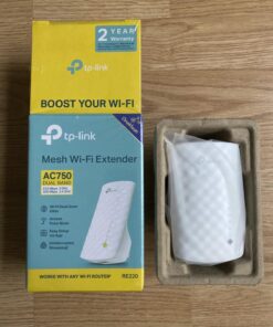 TP-Link WiFi Extender with Ethernet Port, Dual Band 5GHz/2.4GHz , Up to 44% more bandwidth than single band, Covers Up to 1200 Sq.ft and 30 Devices, signal booster amplifier supports OneMesh(RE220) 46 71ieT9F6uNL