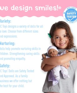 La Baby Boutique Hispanic 11 inch Small Soft Body Baby Doll dressed in Purple for Children 12 Months and older Purple Hispanic 24 71ifKrLTH9L