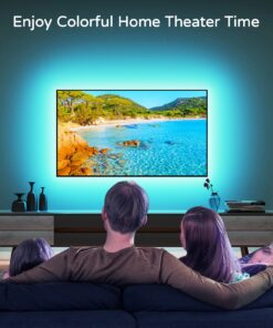 HAMLITE TV LED Backlight, 8.2Ft Led Light for TV 32-60 Inch Monitor Backlight, HDTV Wall Mount Stand Work Space Gaming Room Decor, LED Bias Ambient Mood Lighting Kit for 32-60inch 44 71ifVvCbs9L