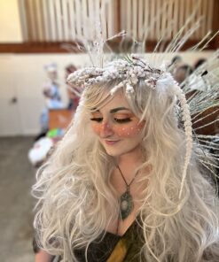 Rbenxia Curly Cosplay Wig Long Hair Heat Resistant Spiral Costume Wigs Anime Fashion Wavy Curly Cosplay Daily Party Silver 32" 80cm 58 71ifWe9jcpL