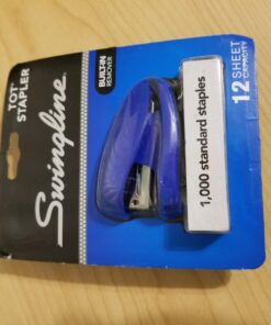 Swingline Mini Stapler, 12 Sheet Capacity, includes Built-In Staple Remover & 1000 Standard Staples, Tot, Blue (79172) 35 71ifcOLZGJL