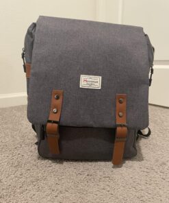 Modoker Vintage Laptop Backpack for Women Men,Travel Backpacks with USB Charging Port Fashion Backpack Fits 15.6Inch Notebook, Grey 31 71ifpLDznyL