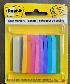 Post-it Page Markers, Assorted Bright Colors, 1/2 in x 2 in, 50 Markers/Pad, 10 Pads/Pack (670-10AB) 500 Sheets 41 71igFdj0JXL