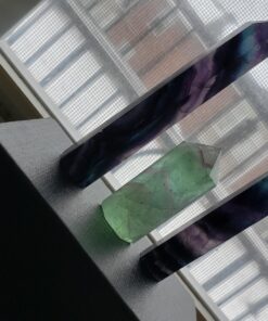 CrystalTears Fluorite Healing Crystal Wands Set Faceted Prism Gemstone Point Wand Carved Reiki Healing Stone with Box Gift for Christmas Fluorite-3pcs 28 71iiC4LWvDL