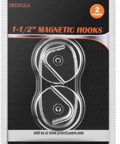 PRIMADA Extra-Strong Set Magnetic Hooks, 2pc, Chrome 18 71iiESaCwtL