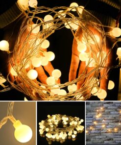 43 ft 70 Led Christmas Lights Globe String Lights Plug in for Bedroom Decor Indoor Outdoor Fairy Light for Home Wall Garden Decorations Warm White 59FT Globe String Lights 22 71ijao3GmJL