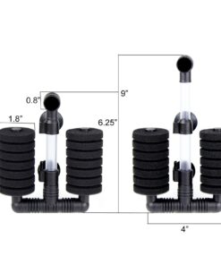 Alternative view of AQUANEAT 4 Pack Double Bio Sponge Filter, for Fry, Betta, Shrimp, Nano, Aquarium Fish Tank Small up to 10 Gal