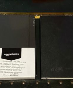 Amazon Basics Classic Notebook, Line Ruled, 240 Pages, Black, Hardcover, 5 x 8.25-Inch 55 71ilmSLPYmL