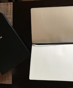 Ruled Notebook/Journal - Lined Journal for Writing, 5.75'' x 8.4'' Notebook Journal, 146 pages Faux Leather Notebook with Thick Paper, Waterproof Hardcover, Elastic Closure black 43 71im3dOeY0L