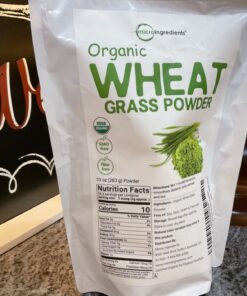 Micro Ingredients Sustainably US Grown, Organic Wheat Grass Powder (100% Whole-Leaf), 16 Ounce, Rich in Immune Vitamins, Fibers and Minerals, Support Digestion Function, Vegan Friendly 16 Ounce (Pack of 1) 29 71imdd hf9L