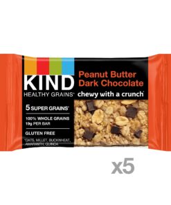 KIND Healthy Grains Bars, Peanut Butter Dark Chocolate, Non GMO, Gluten Free, 1.2oz, 5 Count (Pack of 3) 5 Count (Pack of 3) 6 71inJmZbzJL