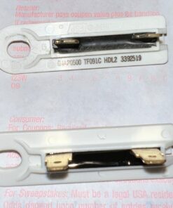 3392519 Dryer Thermal Fuse - Replacement Part for Whirlpool and Kenmore Exact Fit DR Quality Parts™ 3388651 WP3392519VP 694511 39 71inP1HxS4L