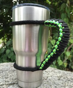 MOCE Handmade Paracord Handle for Yeti/Rtic/Ozark Trail Rambler 30 Oz Tumbler. Green/Black 12 71invnw8CbL
