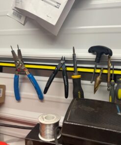 Master Magnetics 24” Heavy-Duty Magnetic Tool Holder, Easy-Install, 20-lb per inch Pull Force, Black Powder Coat with Yellow Stripe (AM1PLC) 24" 33 71inzUt4AL