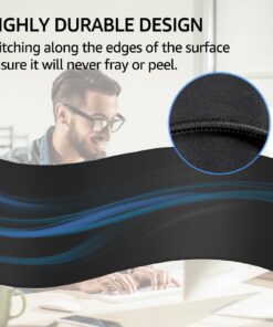 KTRIO Large Gaming Mouse Pad with Superior Micro-Weave Cloth, Extended Desk Mousepad with Stitched Edges, Non-Slip Base, Water Resist Keyboard Pad for Gamer, Office & Home, 31.5 x 11.8 in, Black X-Large (31.5" x 11.8") Black Stealth 19 71io8Q7Qu0L