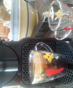 GROSCHE Turin Double Wall Glass Espresso Cups WITH HANDLES - Insulated Glass Cappucino Mugs - Clear Mug - Double Walled Latte Cup - Espresso Mugs (2.35 fl oz - Set of 2) With handle 1 EA 20 71ipOZdDkQL