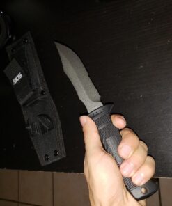 SOG Fixed Blade Knives with Sheath - SEAL Pup Tactical Knife, Survival Knife and Hunting Knife w/ 4.75 Inch Blade and Knife Sheath SEAL Pup - Nylon Sheath 49 71iqOE6Jv0L