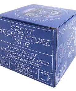 Alternative view of The Unemployed Philosophers Guild Architecture Coffee Mug - Architectural Drawings of Famous Buildings - from Classic to Classical - Comes in a Fun Gift Box