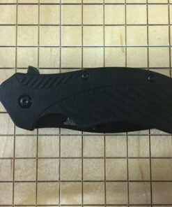 Kershaw Clash Black Serrated Pocketknife, 3" 8Cr13MoV Steel Drop Point Blade, Assisted One-Handed Flipper Opening, Folding Utility EDC 57 71iqSdYkKYL