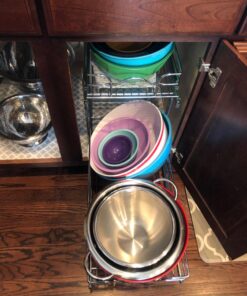 Rev-A-Shelf 5WB2-1822-CR 18 x 22 Inch Two-Tier Kitchen Organization Cabinet Pull Out Storage Wire Basket, Chrome 18 in 57 71iqik1XCqL