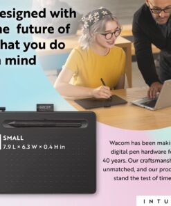 Wacom Intuos Small Graphics Drawing Tablet, includes Training & Software; 4 Customizable ExpressKeys Compatible With Chromebook Mac Android & Windows, photo/video editing, design & education,Black Black 33 71iquWTeqfL