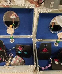 Jewelkeeper Girl's Musical Jewelry Storage Box with Twirling Fairy Blue and White Star Design, Swan Lake Tune 25 71irHANkK2L