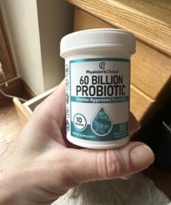 Physician's CHOICE Probiotics 60 Billion CFU - 10 Strains + Organic Prebiotics - Immune, Digestive & Gut Health - Supports Occasional Constipation, Diarrhea, Gas & Bloating - For Women & Men - 30ct 30 Count (Pack of 1) 31 71irnjhV64L