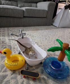 Sophia's Classic White Clawfoot Bathtub with Handheld Shower Head and Faucet Furniture Set for 18" Dolls, White/Silver 39 71irqOFyCwL