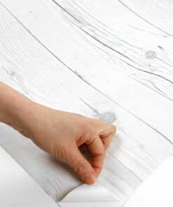 ROSEROSA Peel and Stick PVC Reclaimed Wood Self-Adhesive Wallpaper Covering Countertop Backsplash Panel White (22344 : 1.64 Feet X 9.84 Feet) 28 71irv9qCeTL