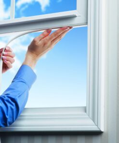 Duck Brand Heavy-Duty Self Adhesive Weatherstrip Seal for Large Gap, White, 3/8-Inch x 1/4-Inch x 17-Feet, 2 Seals, 282434 16 71is6VStR7L