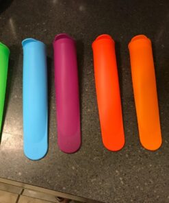 Silicone Popsicle Molds / Ice Pop Maker - Multi Color, Set of 6 with Lids - (Bright ) .. By Sunsella 30 71isKSV8MTL