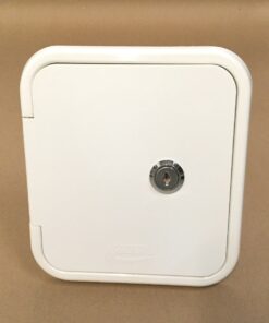 Alternative view of Valterra White Gravity Water Hatch Fill Dish Lock Keys RV Trailer