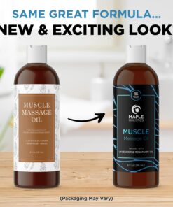 Sore Muscle Massage Oil for Body - Relaxing Massage Oil for Massage Therapy with Lavender and Rosemary Oils for Muscle Relief - Gentle Warming Massage Oil for Sore Muscles for Pro or Home Use (8oz) Herbal Citrus 8 Fl Oz (Pack of 1) 22 71ivREeJytL