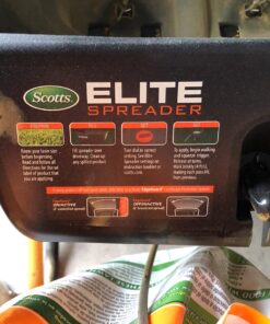 Scotts Elite Spreader for Grass Seed, Fertilizer, Salt and Ice Melt, Durable Push Spreader Holds up to 20,000 sq. ft Product Single Pack 72 71ivh1VPsgL