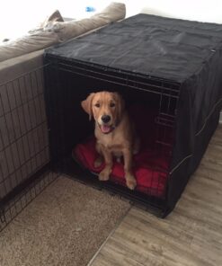 MidWest Homes for Pets Dog Crate Cover, Privacy Dog Crate Cover Fits MidWest Dog Crates, Machine Wash & Dry, Black, 48-Inch 34 71iwLcnCK3L