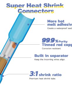 haisstronica 120PCS 12-10 Awg Yellow Heat Shrink Butt Connectors-Tinned Red Copper 1mm-Marine Grade Insulated Crimp Wire Connectors-Waterproof Electrical Connectors-Butt Splice for Marine,Boat,Stereo Yellow AWG 12-10 10 71iwmOTonoL