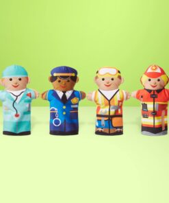 Melissa & Doug Jolly Helpers Hand Puppets (Set of 4) - Construction Worker, Doctor, Police Officer, and Firefighter - Role Play Hand Puppets, Soft Hand Puppets For Toddlers Ages 2+ Standard Packaging 18 71ixAPrHo0L