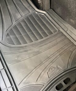 Armor All® 4-Piece Rubber Floor Mats, All-Weather Protection, Universal, Trim to Fit Front, Back, Full Coverage Custom Fit Mats for Cars, Trucks, SUVs - (Black) 4-Piece Black Rubber Floor Mats 53 71ixLMrA9ZL