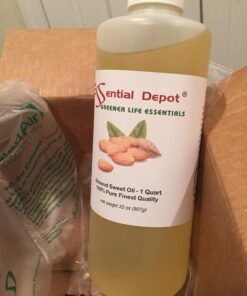 Almond Sweet Oil - 1 Quart - 32 oz - Safety Sealed HDPE Container with resealable Cap - 100% Pure and Natural for Hair, Skin, Massage and Cooking 37 71ixbZUb1OL